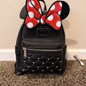 Loungefly Black and Red Minnie Mouse Backpack